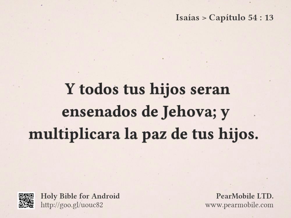 Isaías, Capítulo 54:13